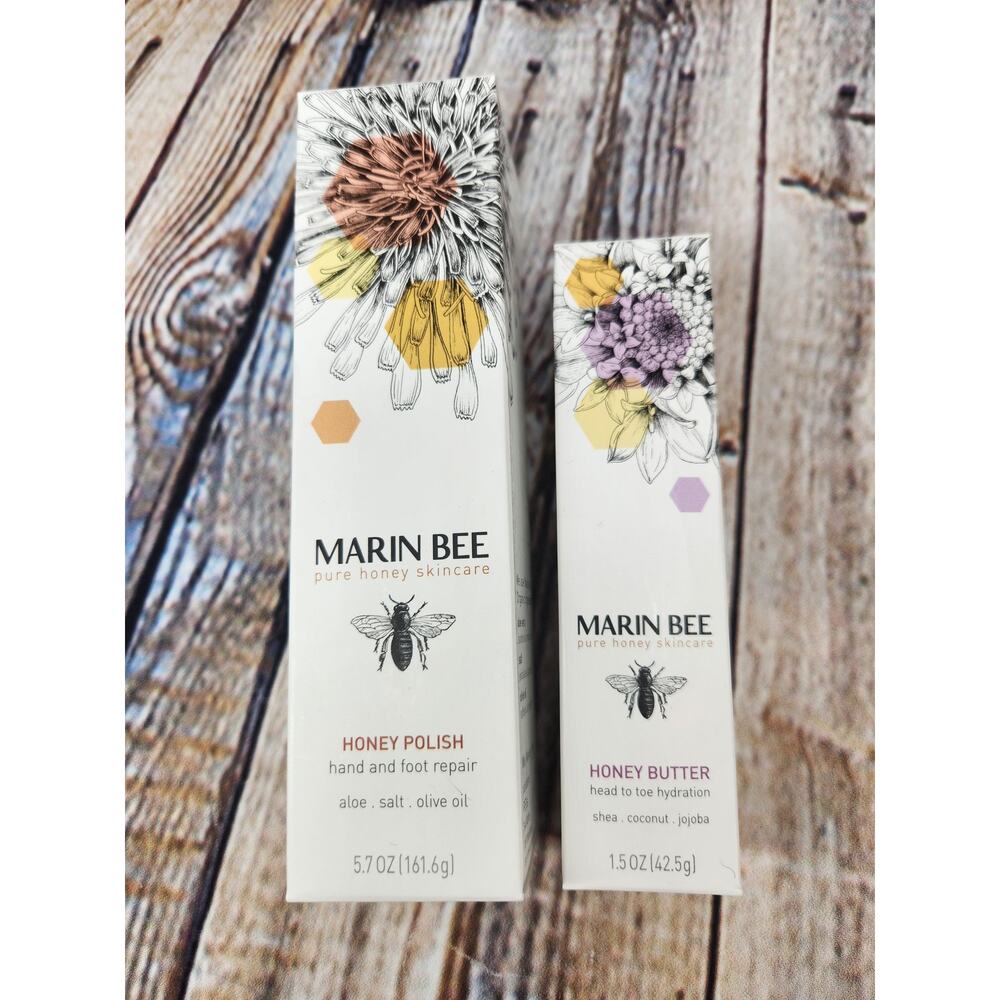 Marin bee skincare SET honey polish and honey butter NEW